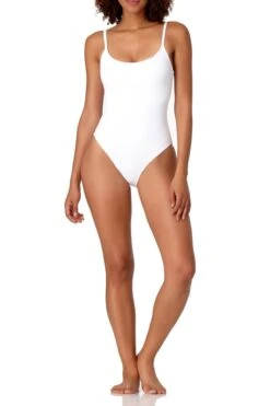 Anne Cole - Vintage High Leg Maillot One Piece -One-Pieces Store Studio Anne Cole Vintage Maillot One Piece white full 1139 20SO03801 87754a71 1c8b 45dd a422 cf0fd05753f1