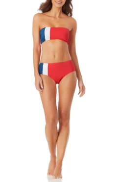 Anne Cole - Colorblock Bandeau Bikini Top -One-Pieces Store anne cole color block bandeau front 1151 21MT19674