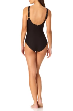 Anne Cole - Twist Front One Piece -One-Pieces Store anne cole dream weaver twist front ots scoop back one piece back 919 21MO06014 Copy