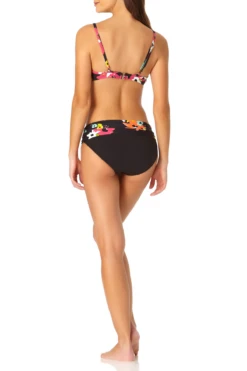 Anne Cole - Cup Sized Shirred Underwire Twist Front Bikini -One-Pieces Store anne cole island bloom shirred uw ots bikini top back 604 21MT16627 2