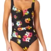 Anne Cole - Sweetheart U Trim One Piece Swimsuit -One-Pieces Store anne cole island bloom sweetheart u trim ruched one piece front crop 816 21MO07527