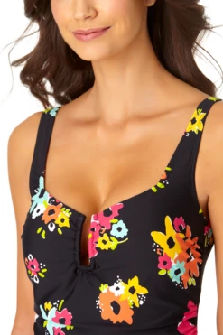 Anne Cole - Sweetheart U Trim One Piece Swimsuit -One-Pieces Store anne cole island bloom sweetheart u trim ruched one piece front crop 842 21MO075272