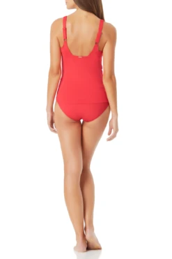Anne Cole - Square Neck Tankini Top -One-Pieces Store anne cole live in color square neck tankini sorb back 998 21MT21901