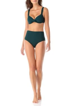 Anne Cole - Underwire Twist Front Bikini Swim Top -One-Pieces Store anne cole live in color underwire twist front cup size bikini top euca front 1543 20MT1050120
