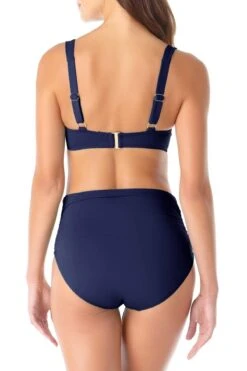 Anne Cole - Underwire Twist Front Bikini Swim Top -One-Pieces Store anne cole live in color underwire twist front cup size bikini top navy back crop 1860 MYMT10501