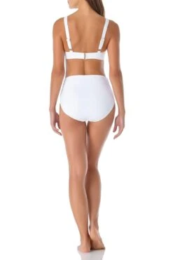 Anne Cole - Underwire Twist Front Bikini Swim Top -One-Pieces Store anne cole live in color underwire twist front cup size bikini top white back 2600 MYMT10501