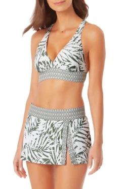 Anne Cole - Halter Bikini With X Back -One-Pieces Store anne cole palm breeze marilyn x back bikini top grco front crop 710 21MT19383