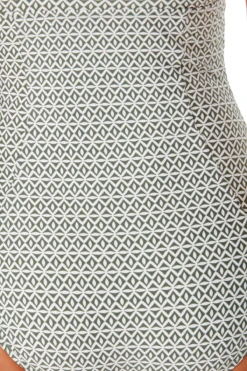 Anne Cole - Straight Neck Contour One Piece Swimsuit -One-Pieces Store anne cole palm breeze straight neck contour op grco detail 1080 21MO08197