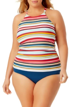 Anne Cole Plus - High Neck Tankini Top