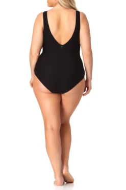 Anne Cole Plus - Twist Front One Piece Swimsuit -One-Pieces Store anne cole plus dream weaver twist front ots scoop back one piece back 1003 21PO06014