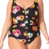 Anne Cole Plus - Sweetheart U Trim One Piece Swimsuit -One-Pieces Store anne cole plus island bloom sweetheart u trim ruched one piece front crop 1377 21PO07527